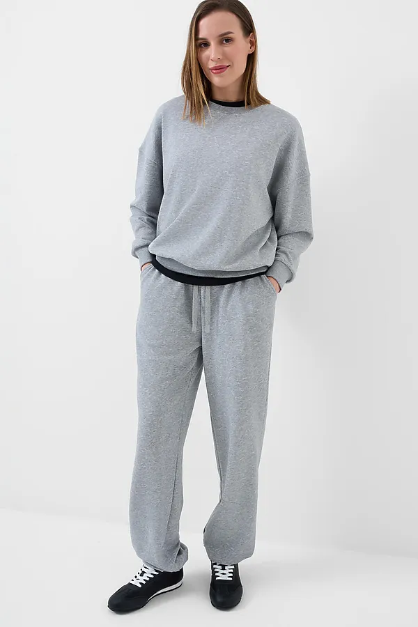 Брюки трикотажные для женщин PLAYTODAY, серый меланж - фото 2