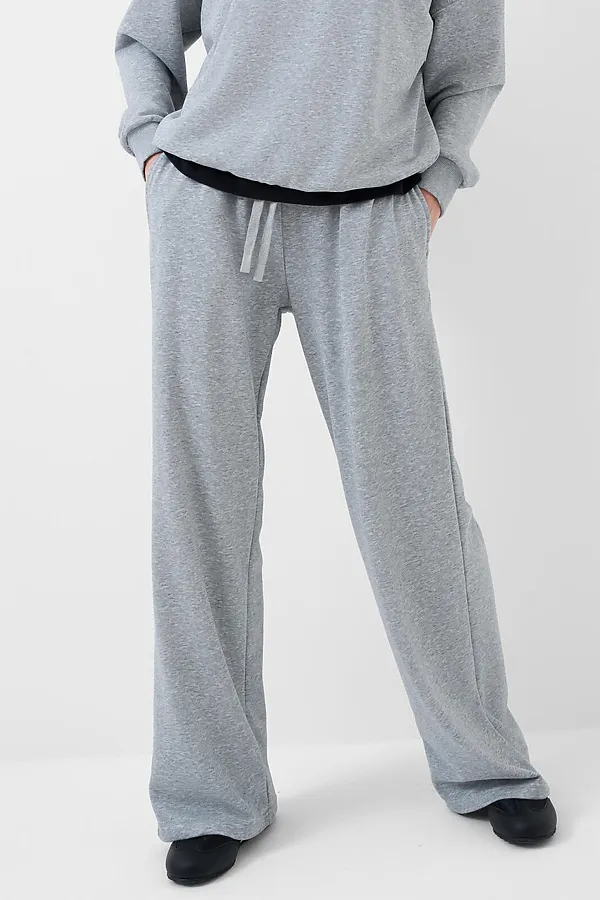 Брюки трикотажные для женщин PLAYTODAY, серый меланж - фото 2