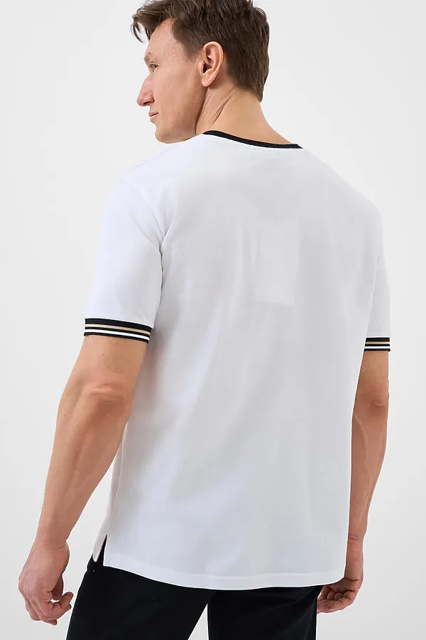 Джемпер трикотажный для мужчин (футболка) PLAYTODAY, белый - фото 2