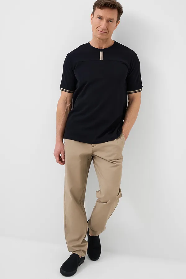 Джемпер трикотажный для мужчин (футболка) PLAYTODAY, черный - фото 2