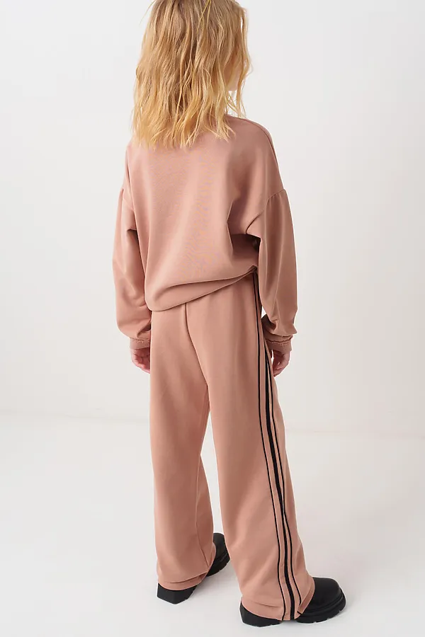 Комплект трикотажный для девочек: толстовка, брюки PLAYTODAY, охра - фото 2