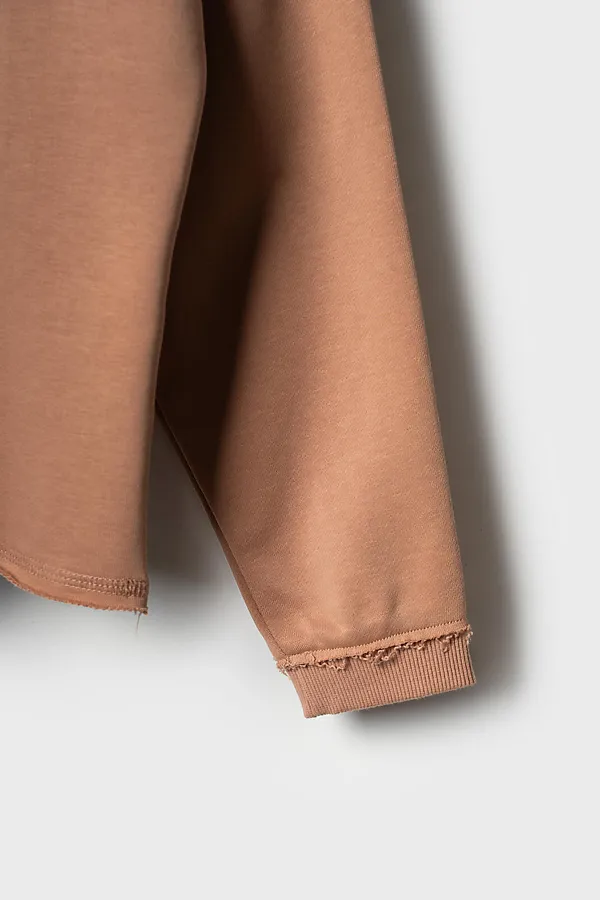 Комплект трикотажный для девочек: толстовка, брюки PLAYTODAY, охра - фото 2