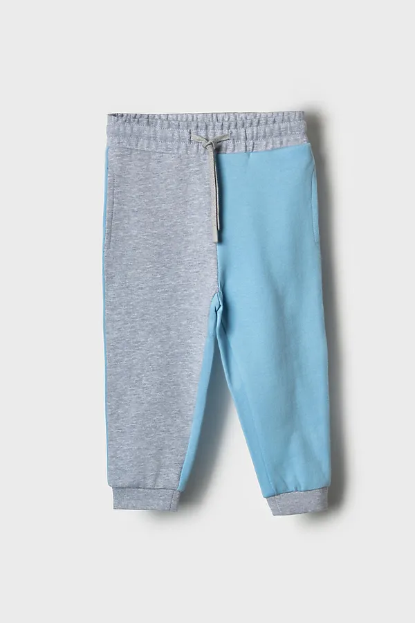 Брюки детские трикотажные для мальчиков PLAYTODAY, серый,голубой - фото 2