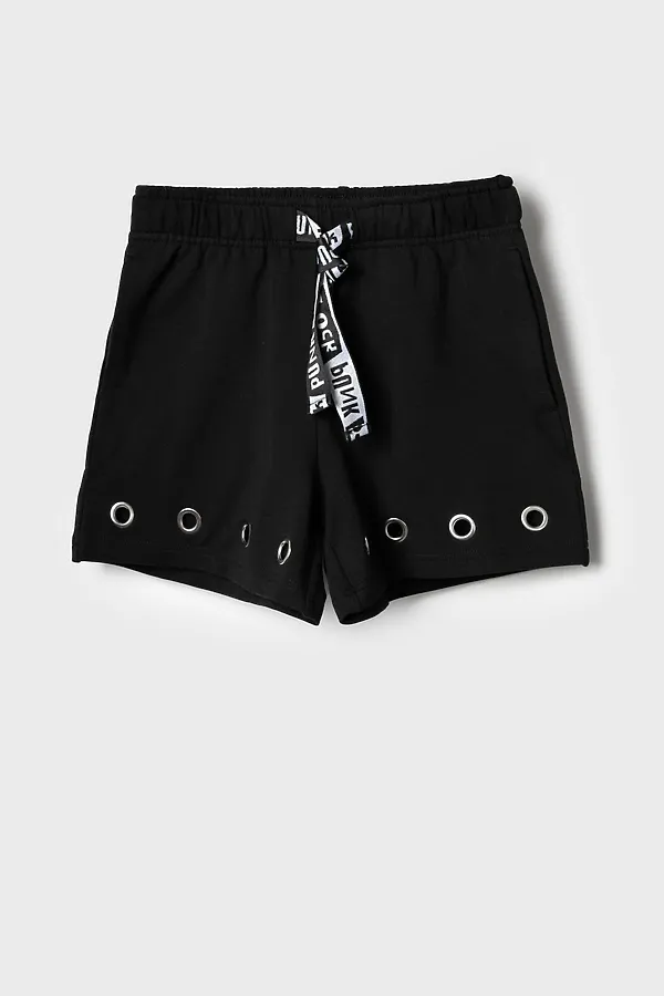 Шорты трикотажные для девочек PLAYTODAY, черный - фото 2