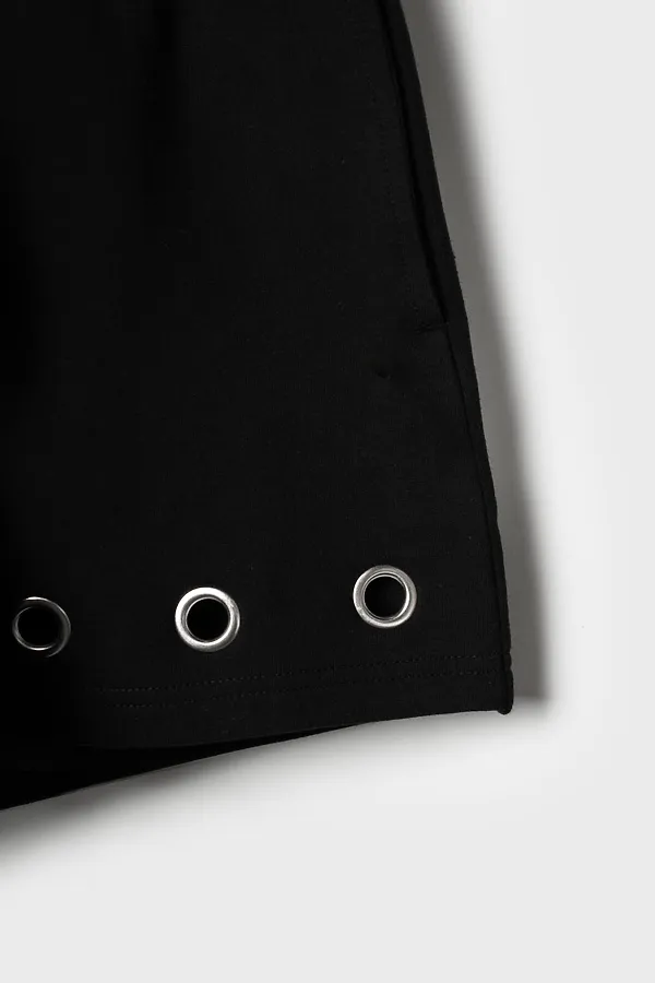 Шорты трикотажные для девочек PLAYTODAY, черный - фото 2