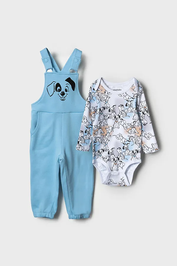 Комплект детский трикотажный для мальчиков: боди, полукомбинезон PLAYTODAY, разноцветный - фото 2