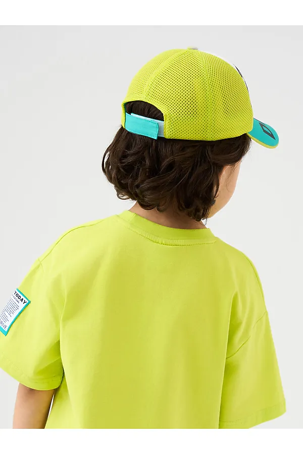 Кепка текстильная для мальчиков PLAYTODAY, белый,светло-зеленый,бирюзовый - фото 2