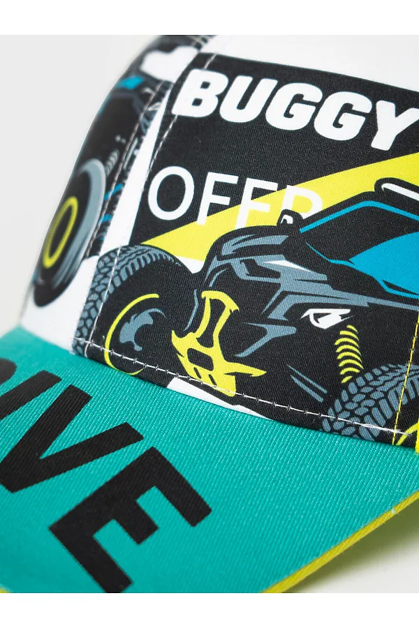 Кепка текстильная для мальчиков PLAYTODAY, белый,светло-зеленый,бирюзовый - фото 2