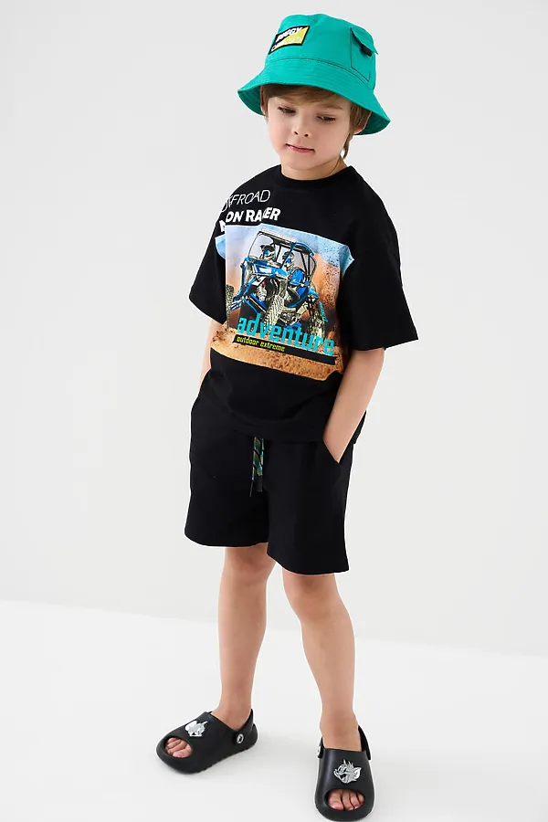 Панама текстильная для мальчиков PLAYTODAY, бирюзовый - фото 2