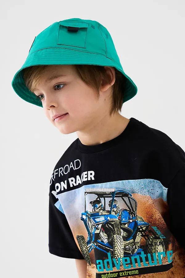 Панама текстильная для мальчиков PLAYTODAY, бирюзовый - фото 2