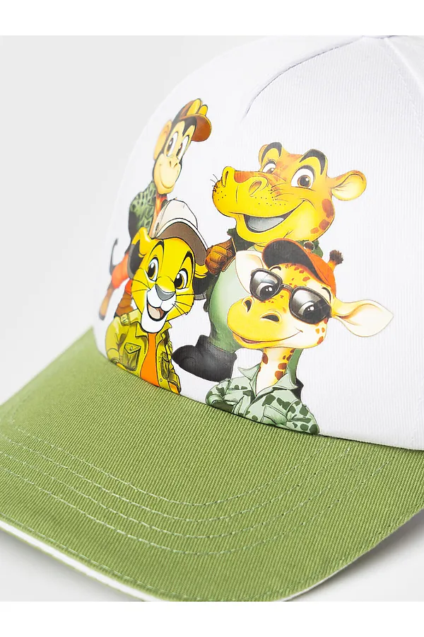 Кепка текстильная для мальчиков PLAYTODAY, белый,красный - фото 2