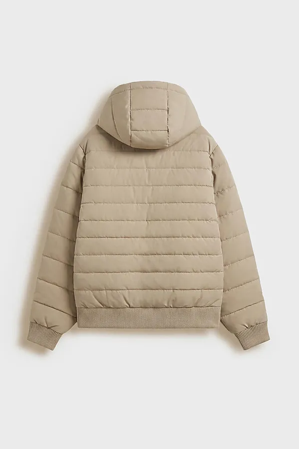 Куртка текстильная с полиуретановым покрытием для девочек PLAYTODAY, бежевый - фото 2