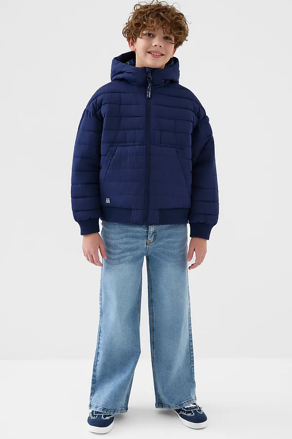 Куртка текстильная с полиуретановым покрытием для мальчиков PLAYTODAY, тёмно-синий - фото 2