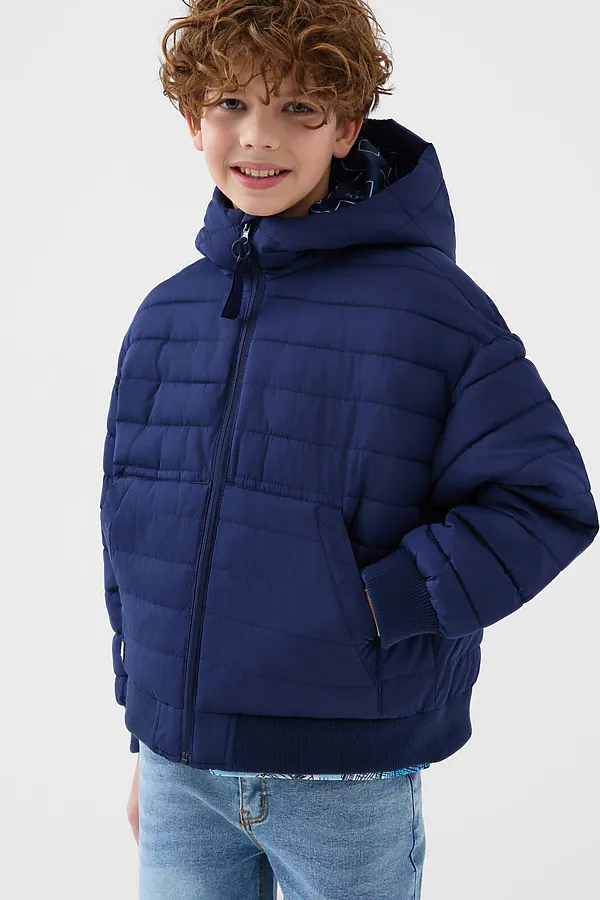 Куртка текстильная с полиуретановым покрытием для мальчиков PLAYTODAY, тёмно-синий - фото 2