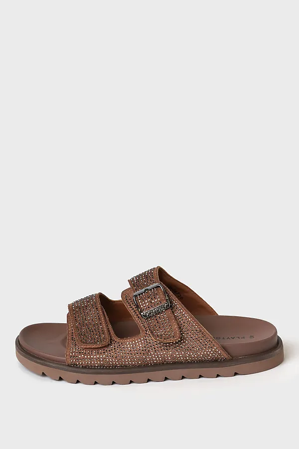 Туфли открытые женские PLAYTODAY, коричневый - фото 2