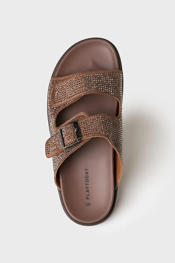 Туфли открытые женские PLAYTODAY, коричневый - фото 2