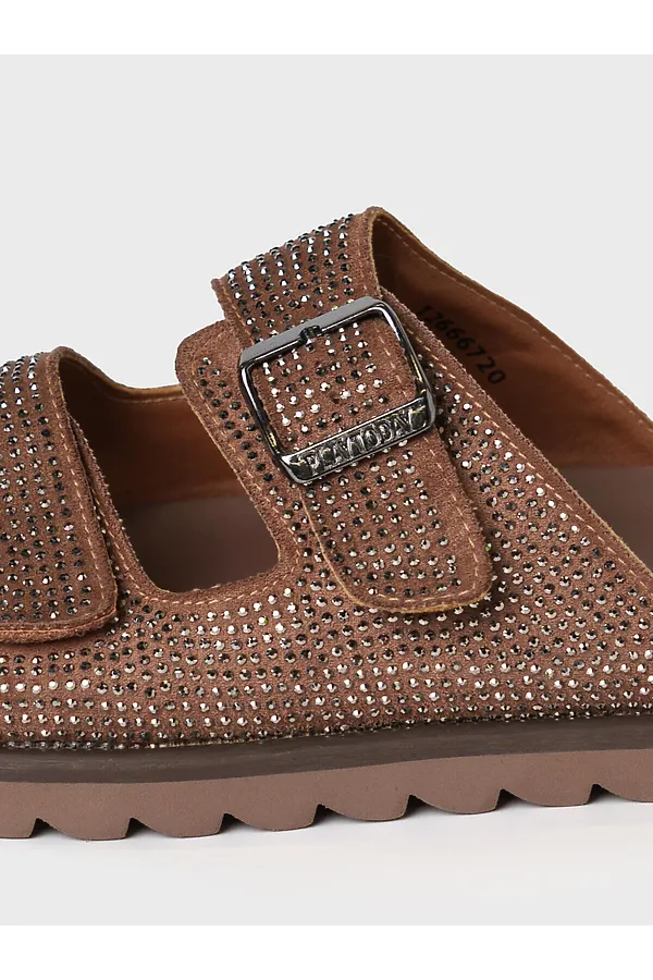 Туфли открытые женские PLAYTODAY, коричневый - фото 2