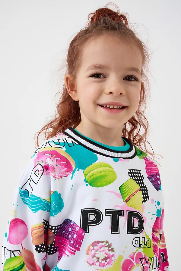 Комплект трикотажный для девочек: толстовка, брюки PLAYTODAY, разноцветный - фото 2