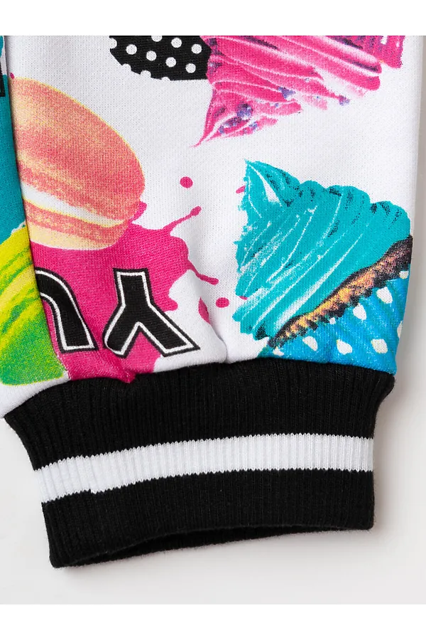 Комплект трикотажный для девочек: толстовка, брюки PLAYTODAY, разноцветный - фото 2