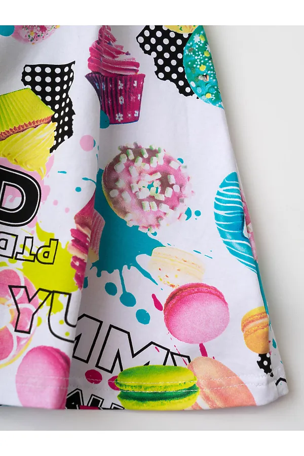 Платье трикотажное для девочек PLAYTODAY, разноцветный - фото 2