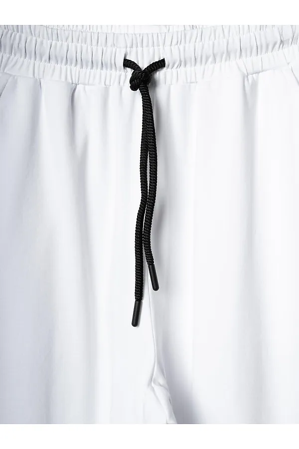 Брюки текстильные для девочек PLAYTODAY, белый - фото 2