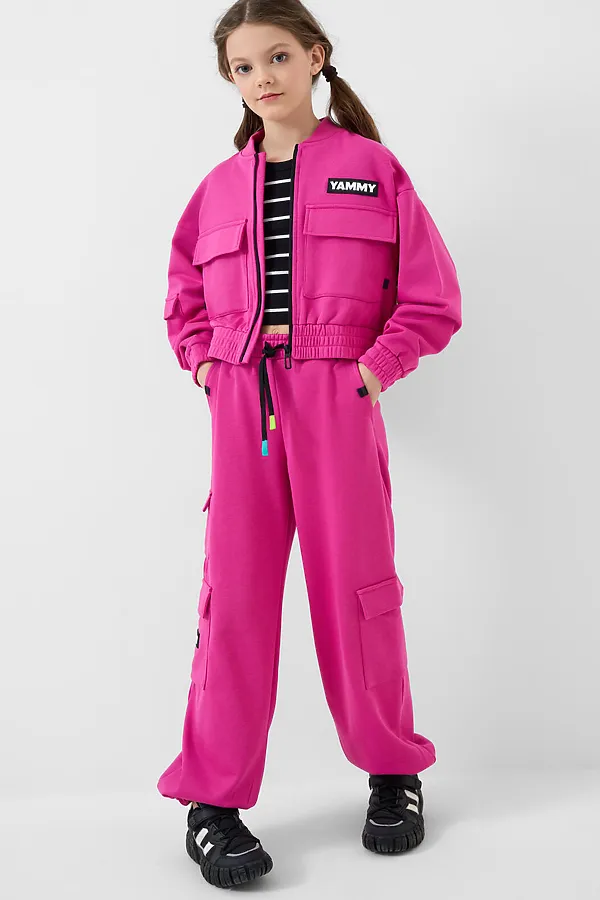 Толстовка трикотажная для девочек PLAYTODAY, розовый - фото 2