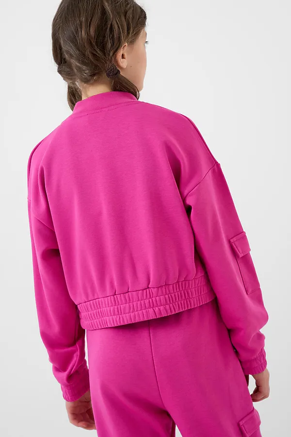 Толстовка трикотажная для девочек PLAYTODAY, розовый - фото 2