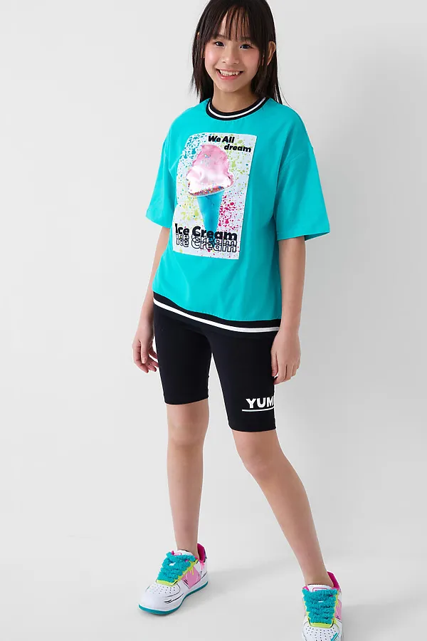 Брюки трикотажные для девочек (легинсы укороченные), 2 пары в комплекте PLAYTODAY, разноцветный - фото 2