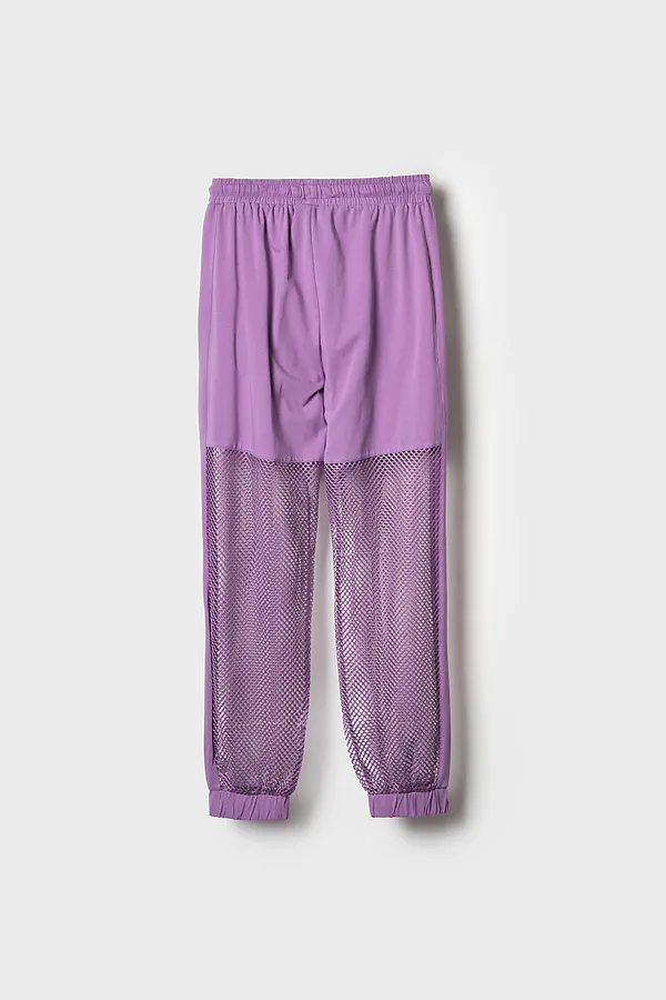 Брюки трикотажные для девочек PLAYTODAY, сиреневый - фото 2