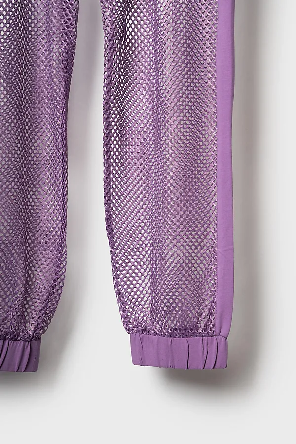 Брюки трикотажные для девочек PLAYTODAY, сиреневый - фото 2