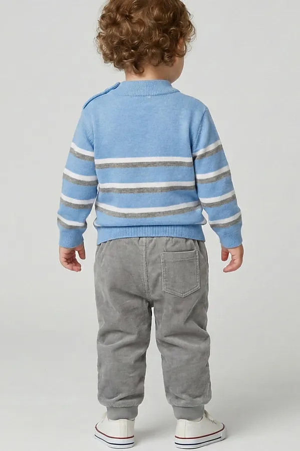 Брюки детские трикотажные для мальчиков PLAYTODAY, серый - фото 2