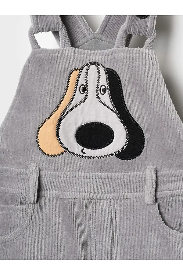 Полукомбинезон детский трикотажный для мальчиков PLAYTODAY, серый - фото 2