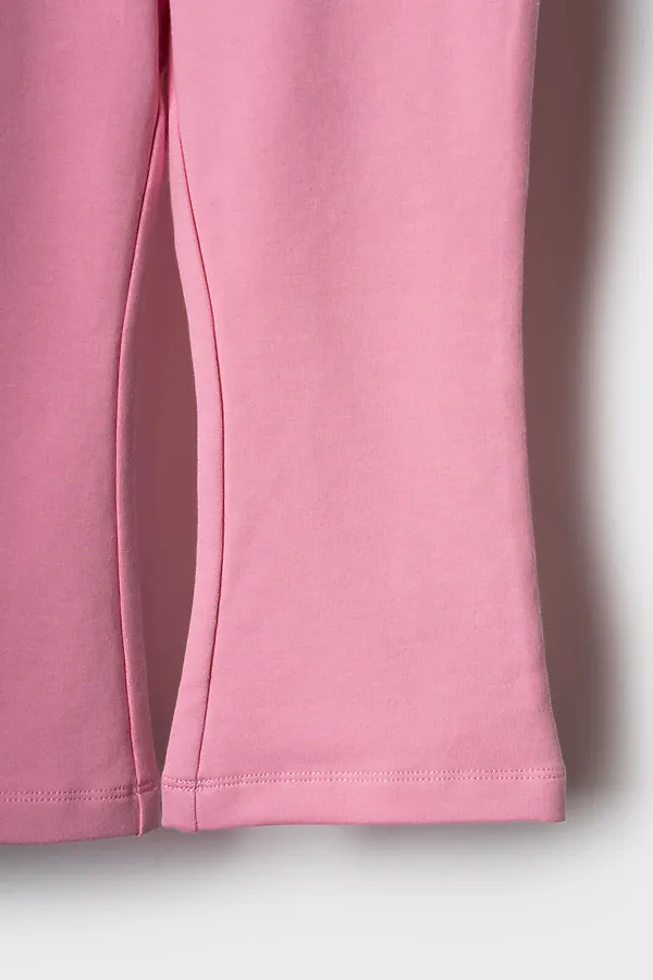 Брюки детские трикотажные для девочек PLAYTODAY, розовый - фото 2