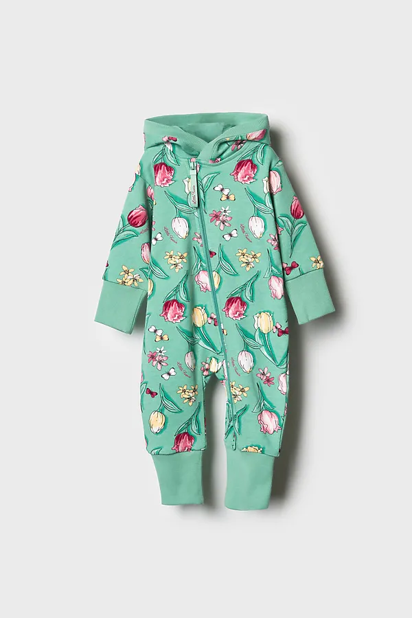 Комбинезон детский трикотажный для девочек PLAYTODAY, разноцветный - фото 2