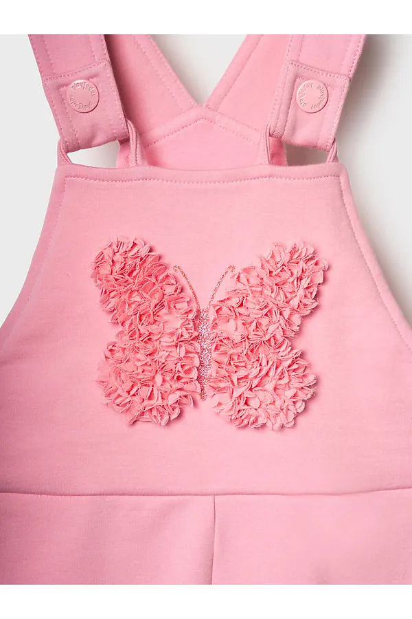 Полукомбинезон детский трикотажный для девочек PLAYTODAY, розовый - фото 2