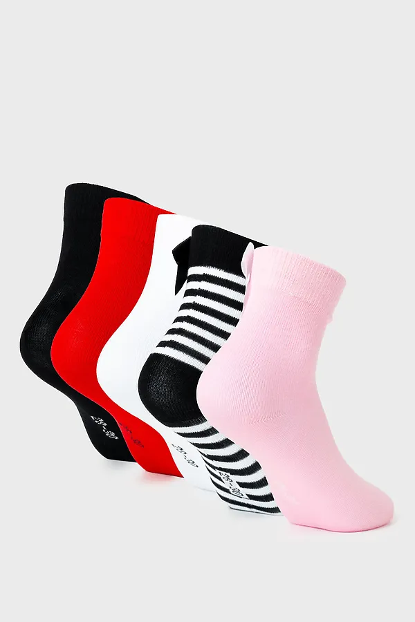 Носки трикотажные для девочек, 5 пар в комплекте PLAYTODAY, разноцветный - фото 2