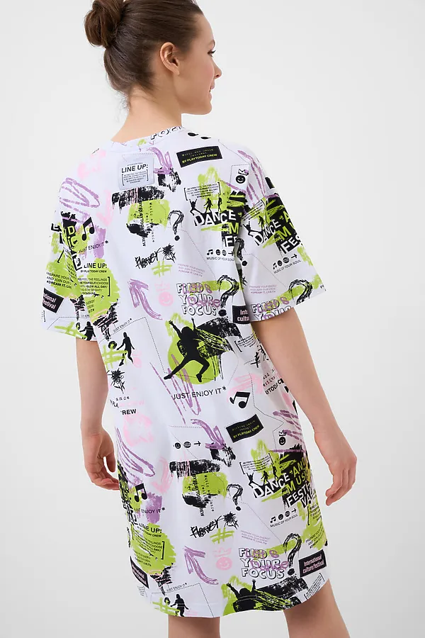 Платье трикотажное для девочек PLAYTODAY, разноцветный - фото 2