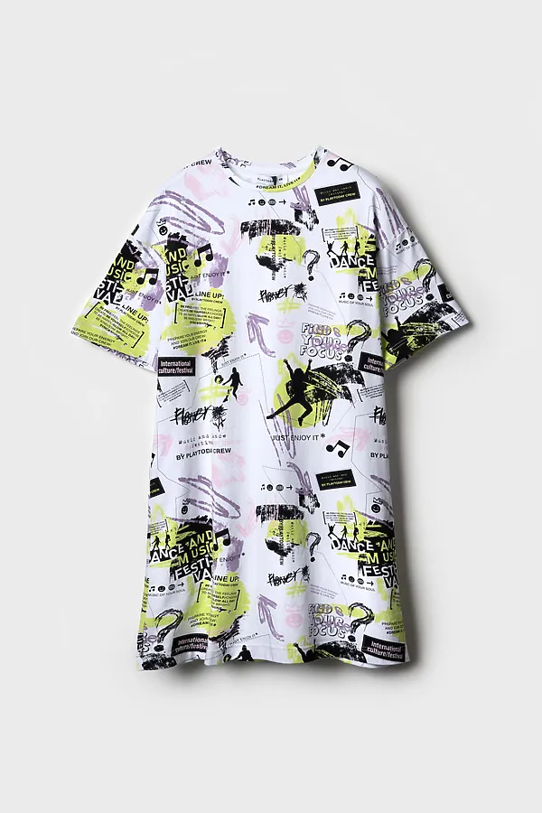 Платье трикотажное для девочек PLAYTODAY, разноцветный - фото 2