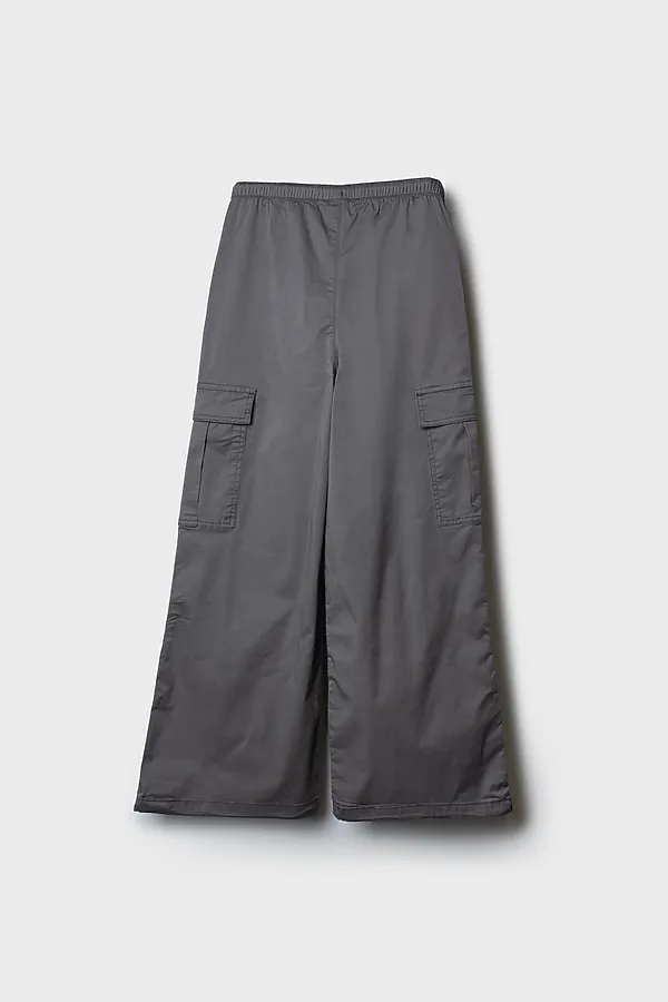 Брюки текстильные для девочек PLAYTODAY, серый - фото 2