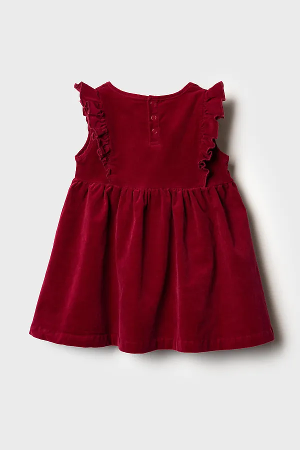 Комплект детский для девочек: сарафан текстильный, джемпер трикотажный (футболка с длинными рукавами PLAYTODAY, белый,малиновый - фото 2