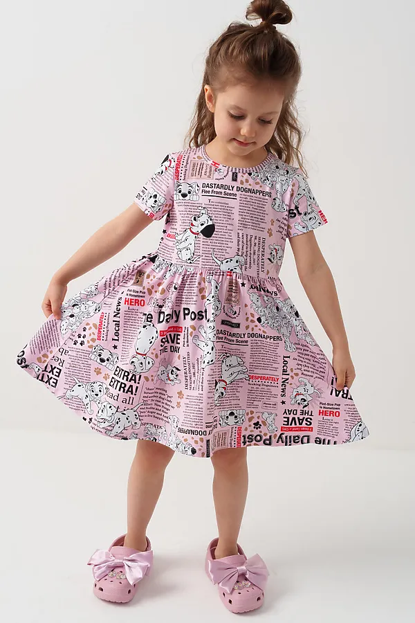 Платье трикотажное для девочек PLAYTODAY, разноцветный - фото 2