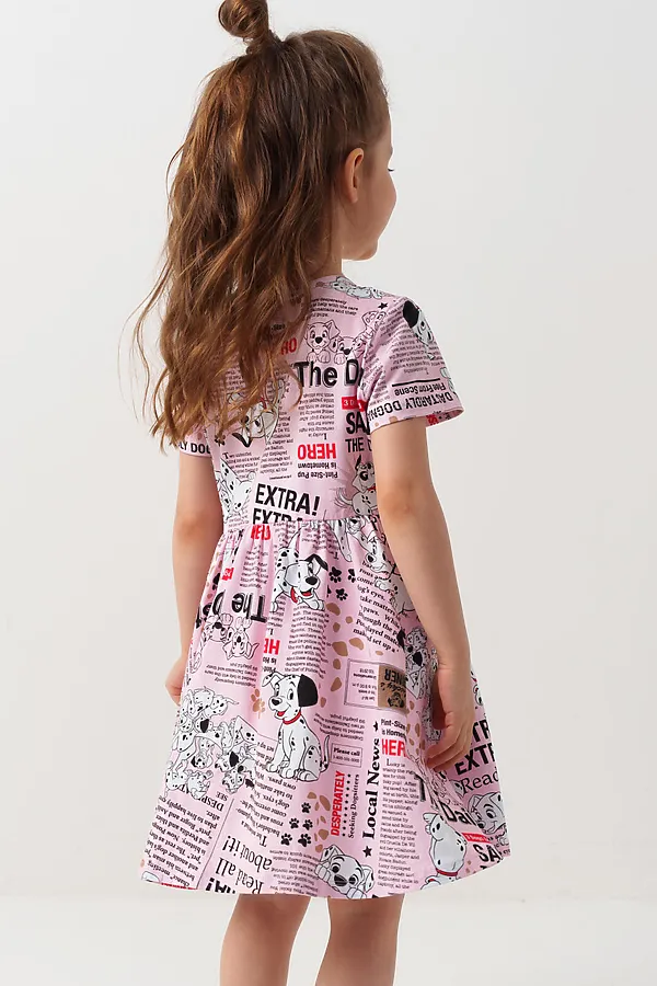 Платье трикотажное для девочек PLAYTODAY, разноцветный - фото 2