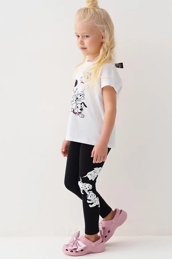 Брюки трикотажные для девочек (легинсы), 2 пары в комплекте PLAYTODAY, разноцветный - фото 2