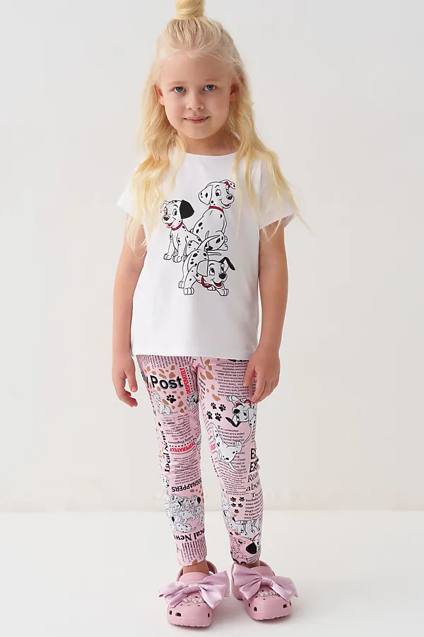 Брюки трикотажные для девочек (легинсы), 2 пары в комплекте PLAYTODAY, разноцветный - фото 2