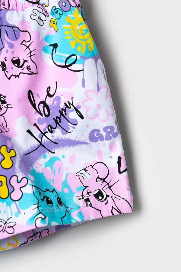 Шорты трикотажные для девочек, 2 шт в комплекте PLAYTODAY, разноцветный - фото 2