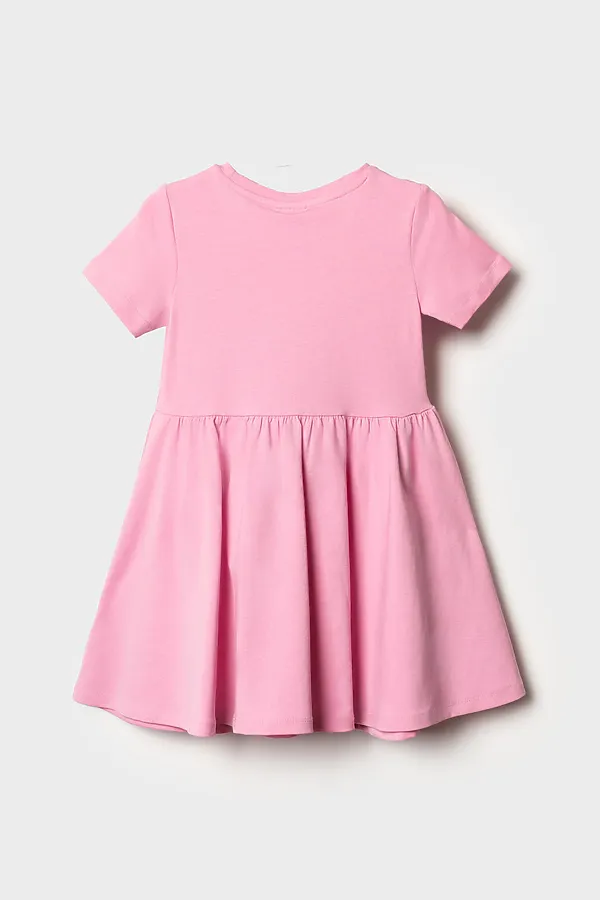 Платье трикотажное для девочек PLAYTODAY, розовый - фото 2