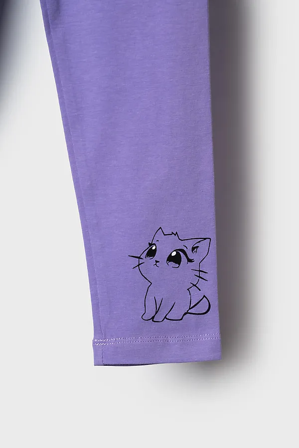 Брюки трикотажные для девочек (легинсы), 2 пары в комплекте PLAYTODAY, разноцветный - фото 2