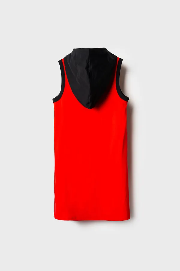 Платье трикотажное для девочек PLAYTODAY, черный,красный - фото 2