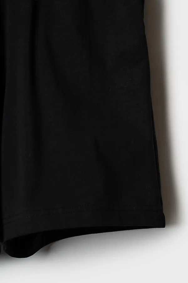 Комплект трикотажный для девочек: фуфайка (футболка), шорты PLAYTODAY, черный - фото 2