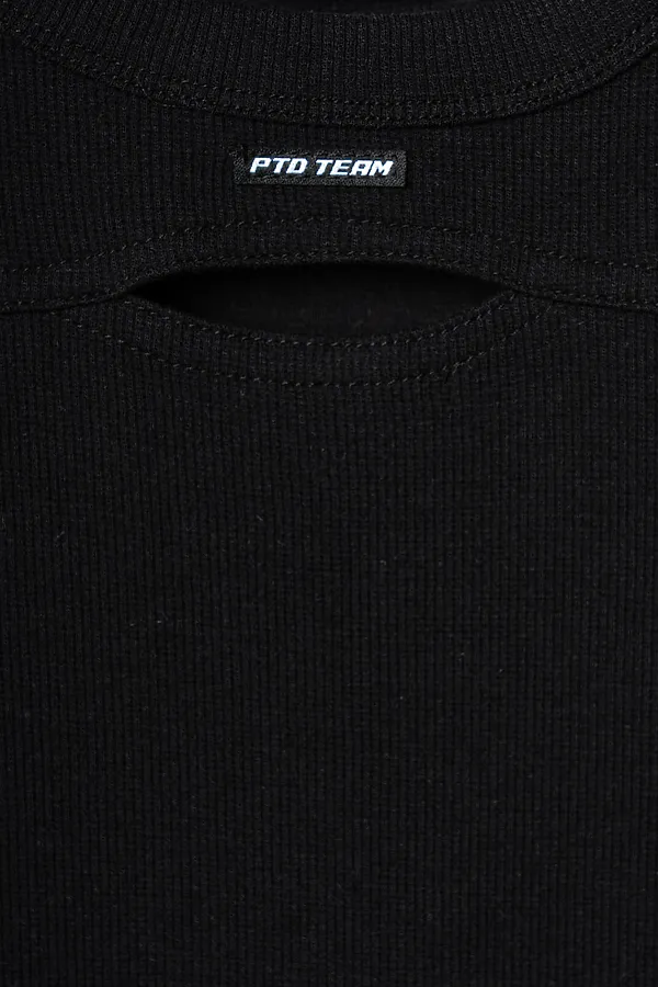 Платье трикотажное для девочек PLAYTODAY, черный - фото 2